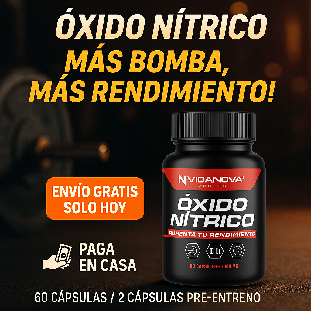 🧬 ÓXIDO NÍTRICO  1000MG 60 CAPSULAS + ENVIO GRATIS TODA GUATEMALA
